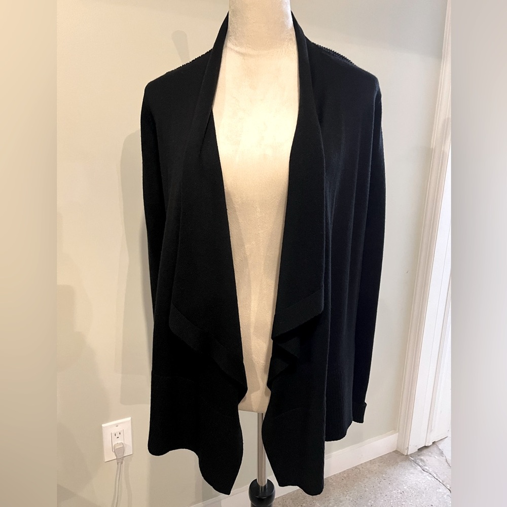 Loft black waterfall cardigan size xs